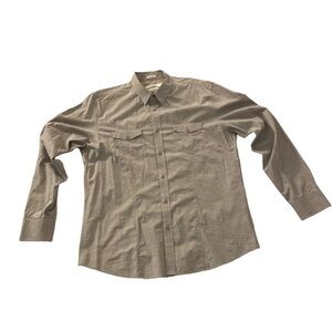 Calvin Klein slim Gray Button-Up Shirt